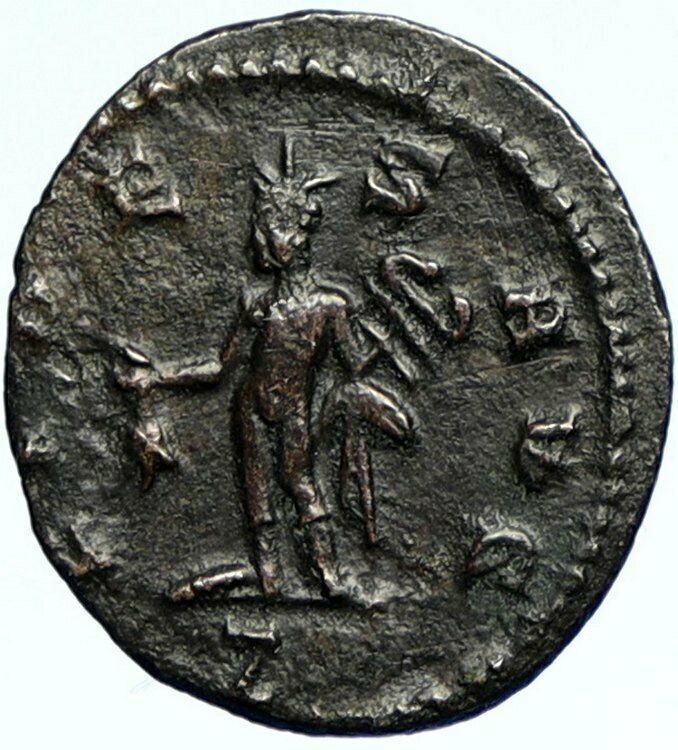 CLAUDIUS II Gothicus Authentic Ancient 268AD Antioch Roman Coin w MERCURY i98589