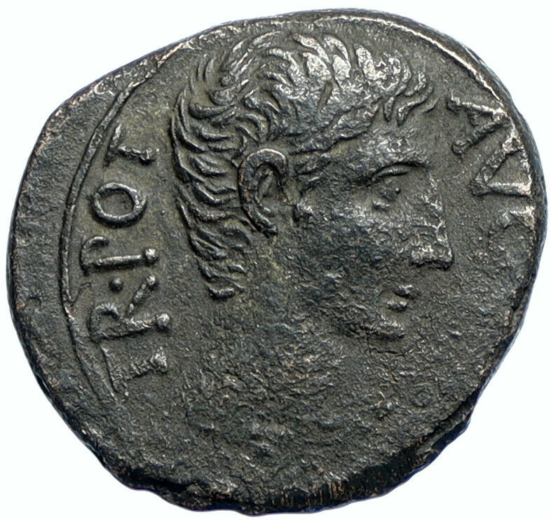 AUGUSTUS 25BC Antioch in Seleukis Pieria Ancient Roman Coin w SC Wreath i98587