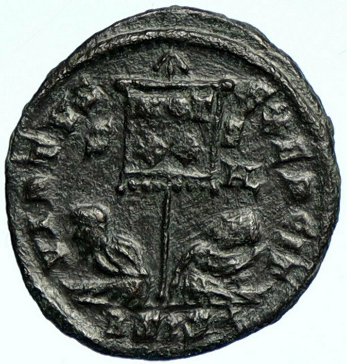 CONSTANTINE I the GREAT Authentic Ancient 320AD OLD Roman Coin w CAPTIVES i98594