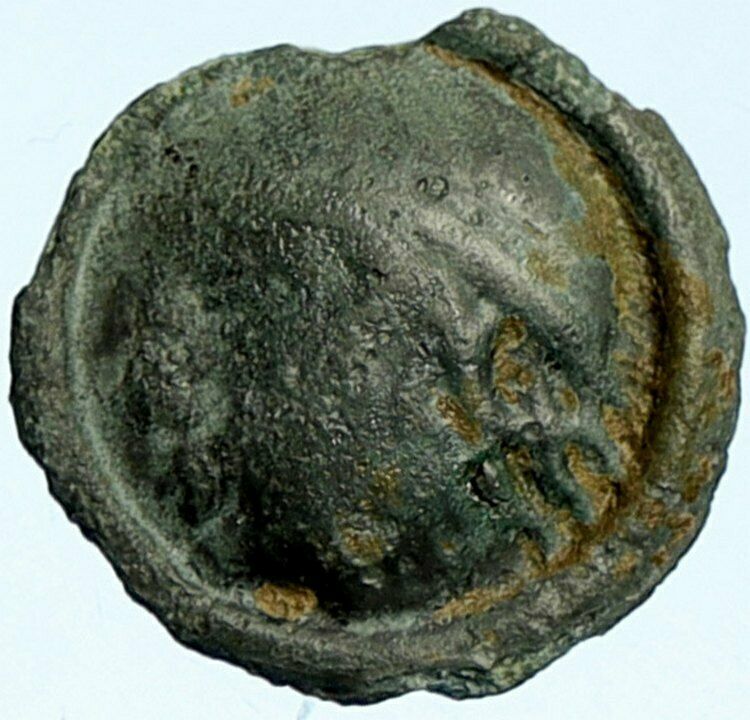 CELTIC Carnutes Tribe GAUL Authentic OLD Ancient Coin like Greek EAGLE i98505