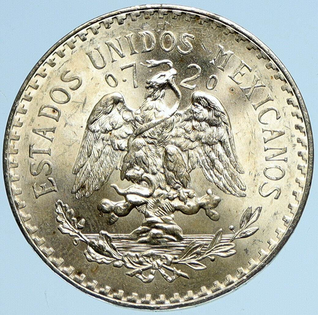 1933 Mo MEXICO Large Eagle Liberty Cap Mexican Antique Silver 1 Peso Coin i97954