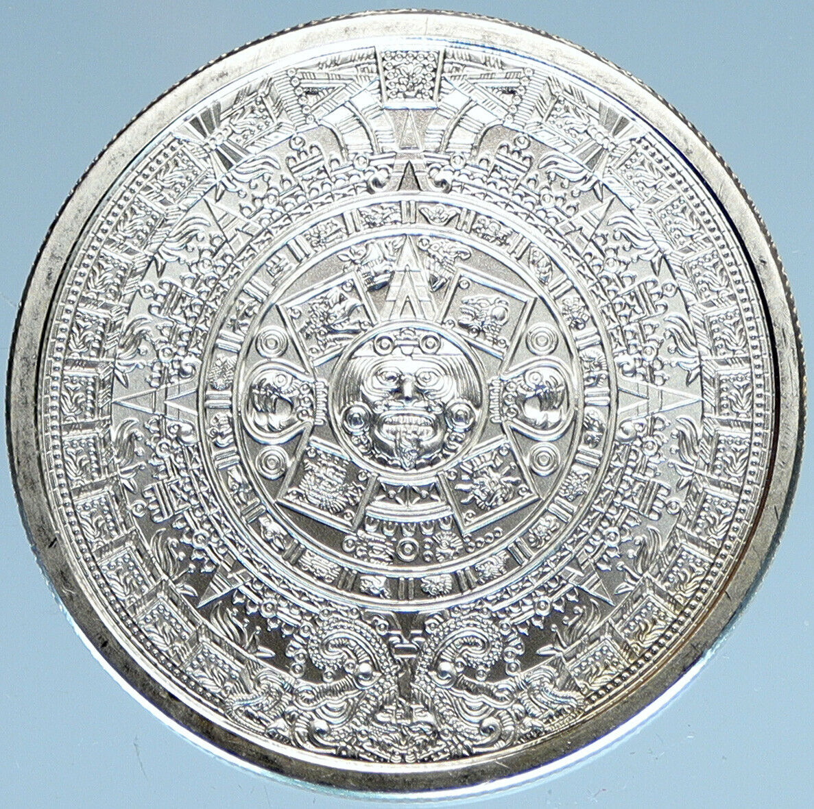 2018 United States USA Aztec Chieftain CUAUHTEMOC & CALENDAR Silver Medal i97934