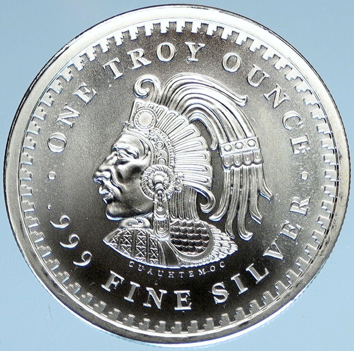 2018 United States USA Aztec Chieftain CUAUHTEMOC & CALENDAR Silver Medal i97934