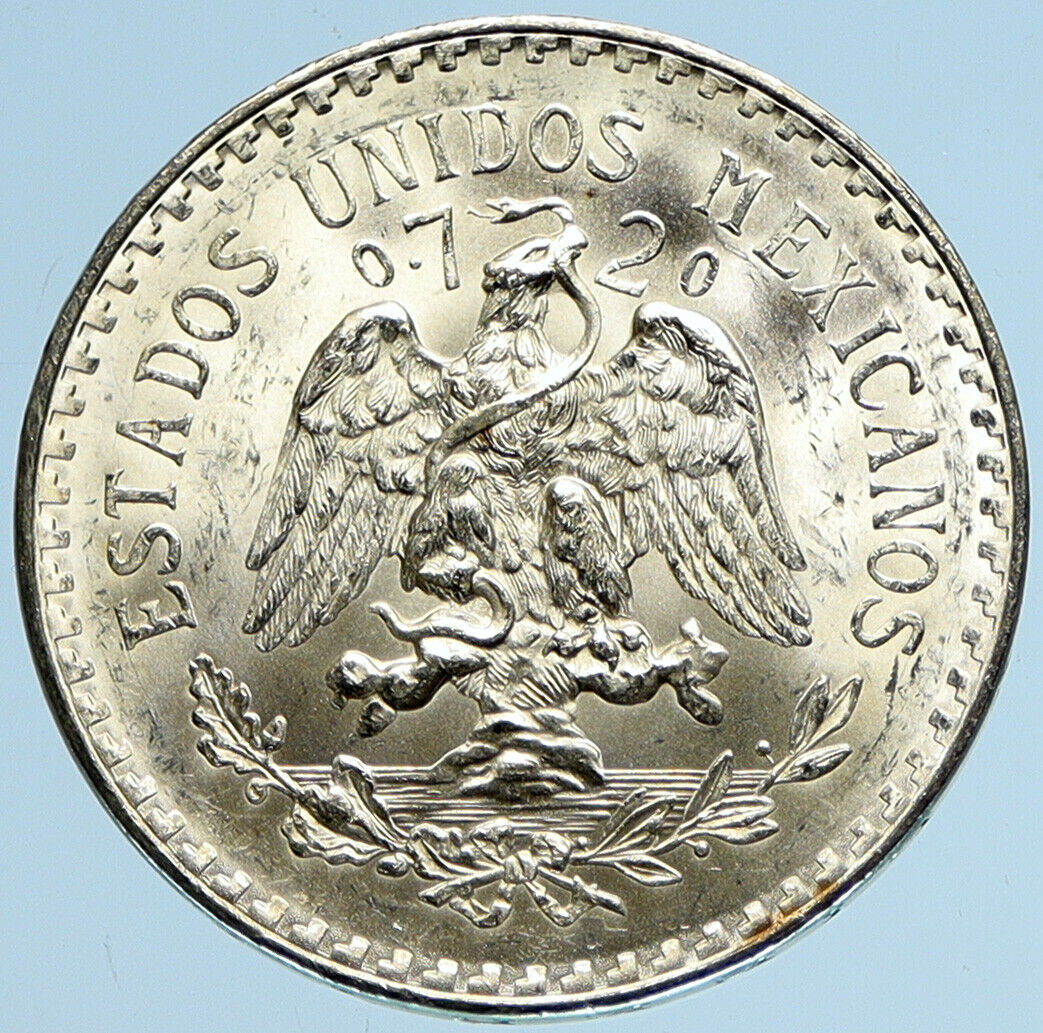 1933 Mo MEXICO Large Eagle Liberty Cap Mexican Antique Silver 1 Peso Coin i97956