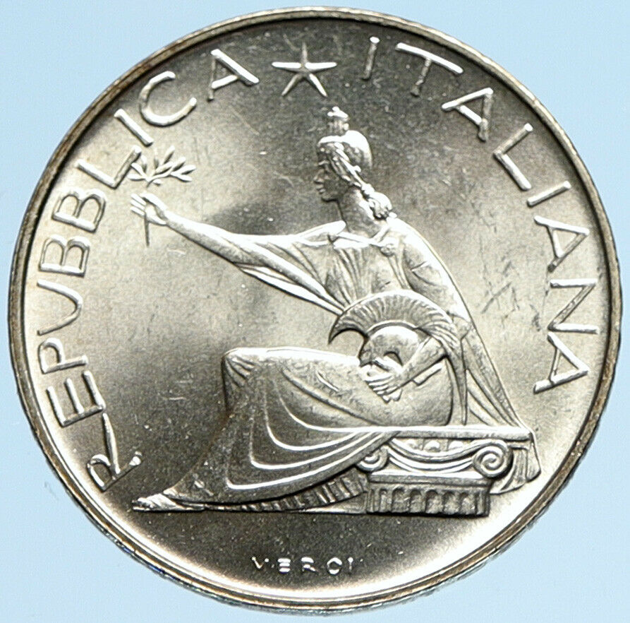 1961 ITALY Rome Capital ITALIAN UNIFICATION CHARIOT Silver 500 Lire Coin i97938