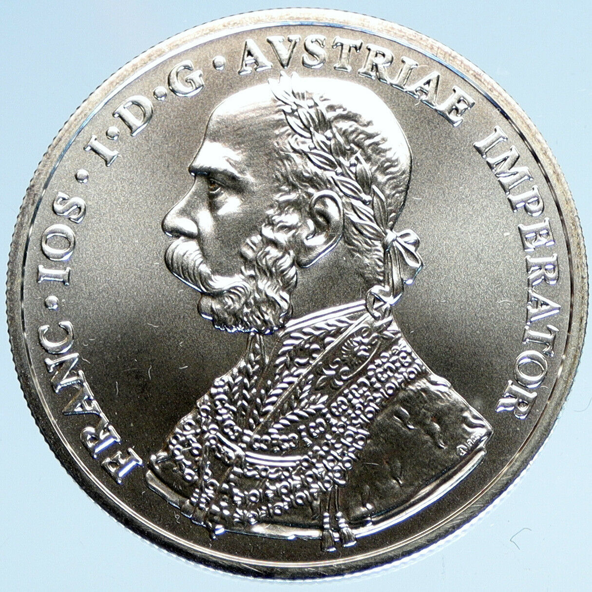 2001 AUSTRIA w KING FRANZ JOSEPH I Old Silver 10 Kreuzer Fantasy Coin i97891