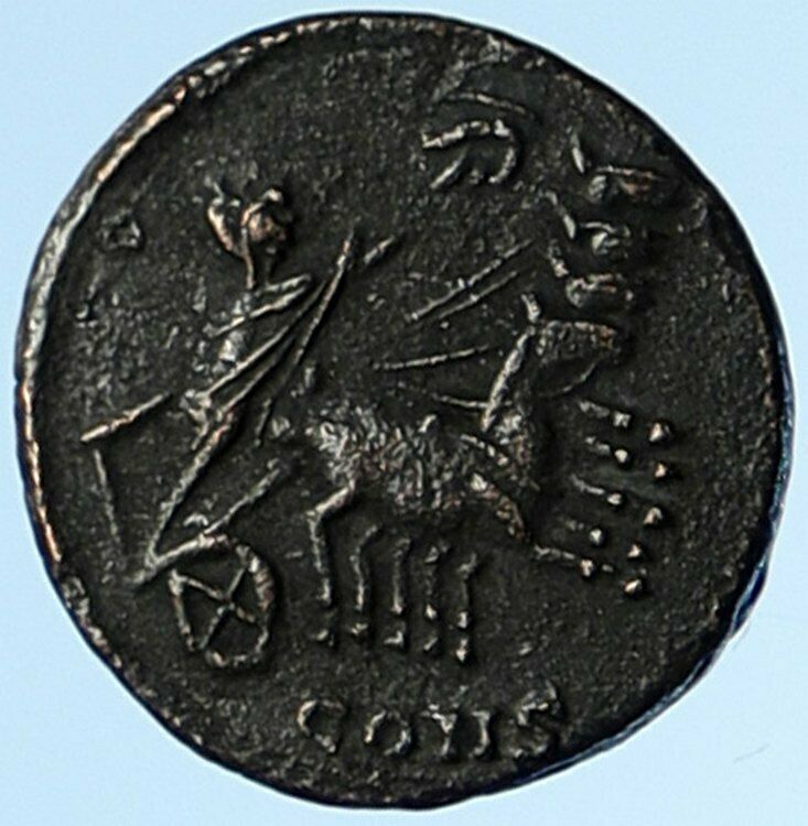 CONSTANTINE I the Great CHARIOT to GOD HAND in HEAVEN Ancient Roman Coin i99100