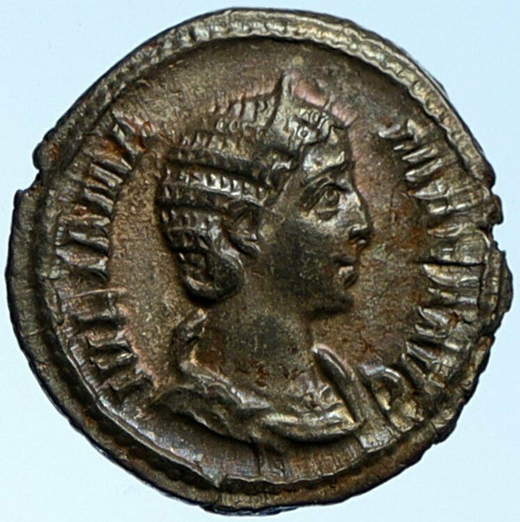 JULIA MAMAEA Authentic Ancient 232 AD Rome Roman Denarius Coin FECUNDITAS i99082