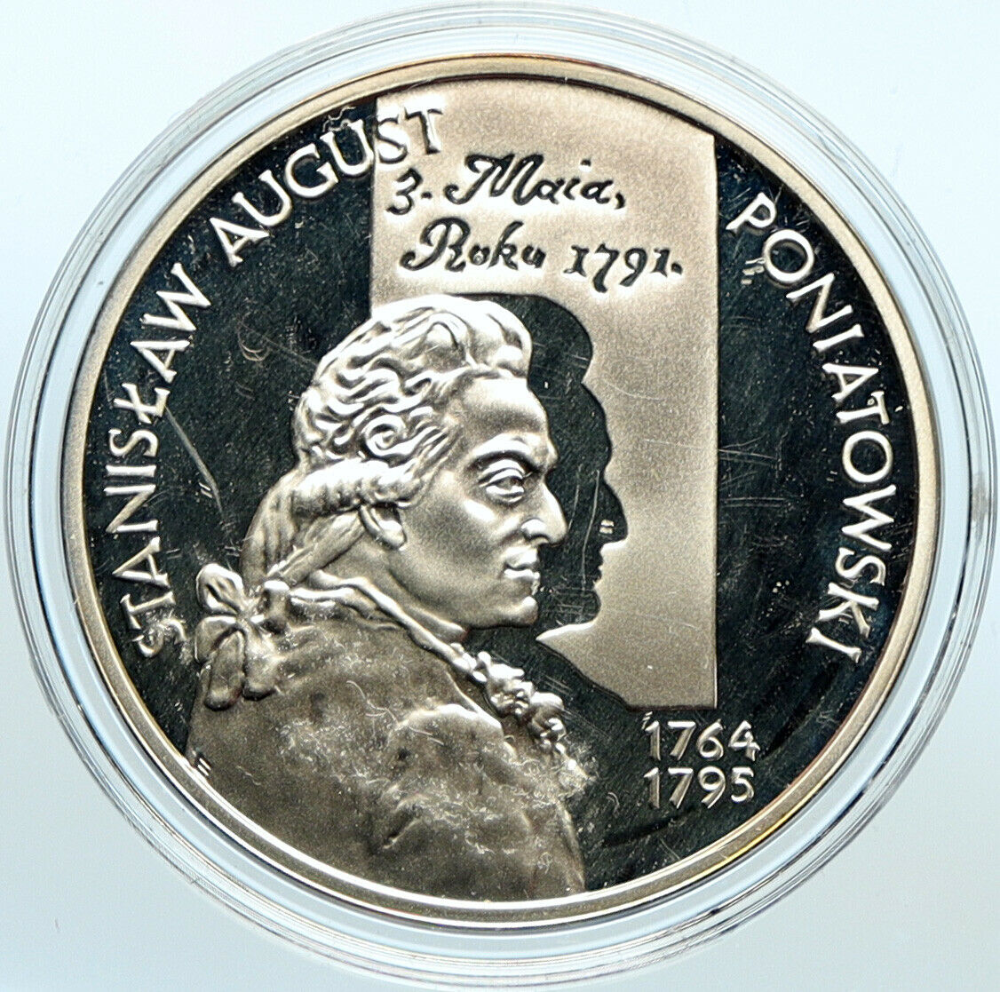 2005 POLAND w STANISLAW AUGUST PONIATOWSKI Proof Silver 10 Zlotych Coin i100242