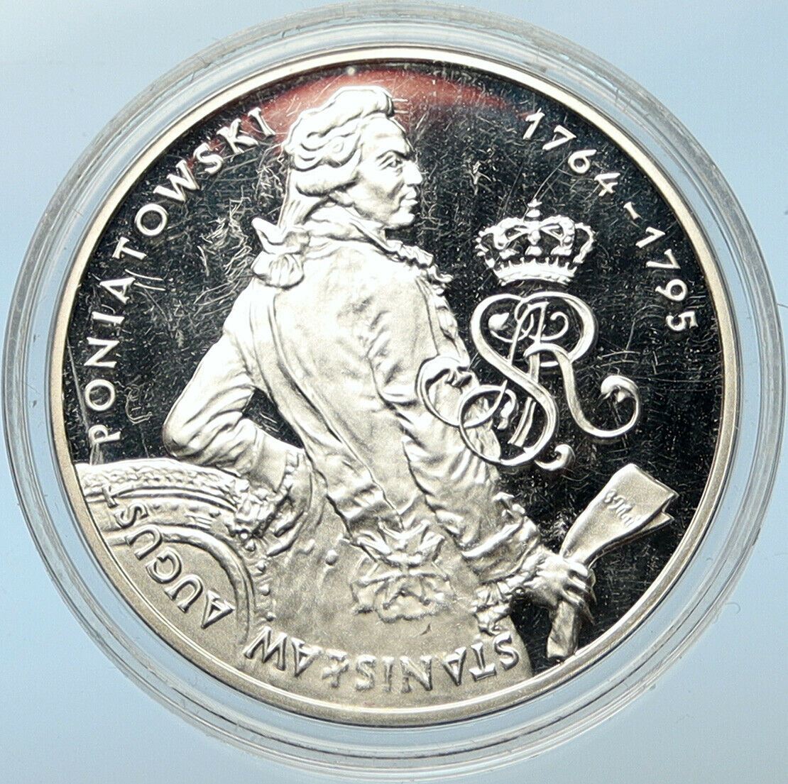 2005 POLAND w STANISLAW AUGUST PONIATOWSKI Proof Silver 10 Zlotych Coin i100240