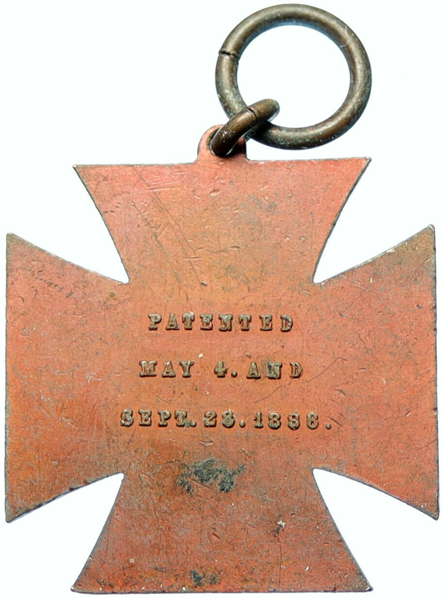 1886 USA CIVIL WAR GAR Auxiliary WOMANS RELIEF CORPS Old Veterans Medal i100019