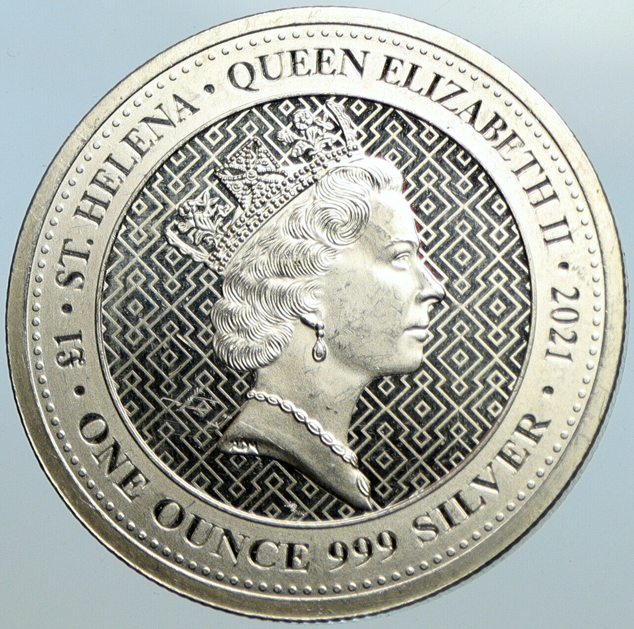 2021 SAINT HELENA United Kingdom ELIZABETH II Silver Pound Coin VICTORY i100733