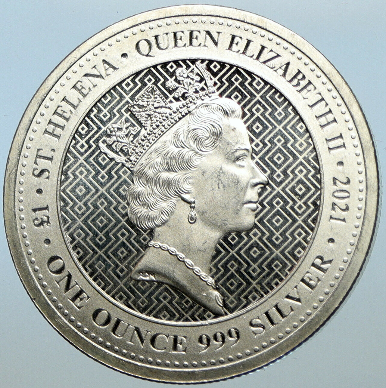 2021 SAINT HELENA United Kingdom ELIZABETH II Silver Pound Coin VICTORY i100728