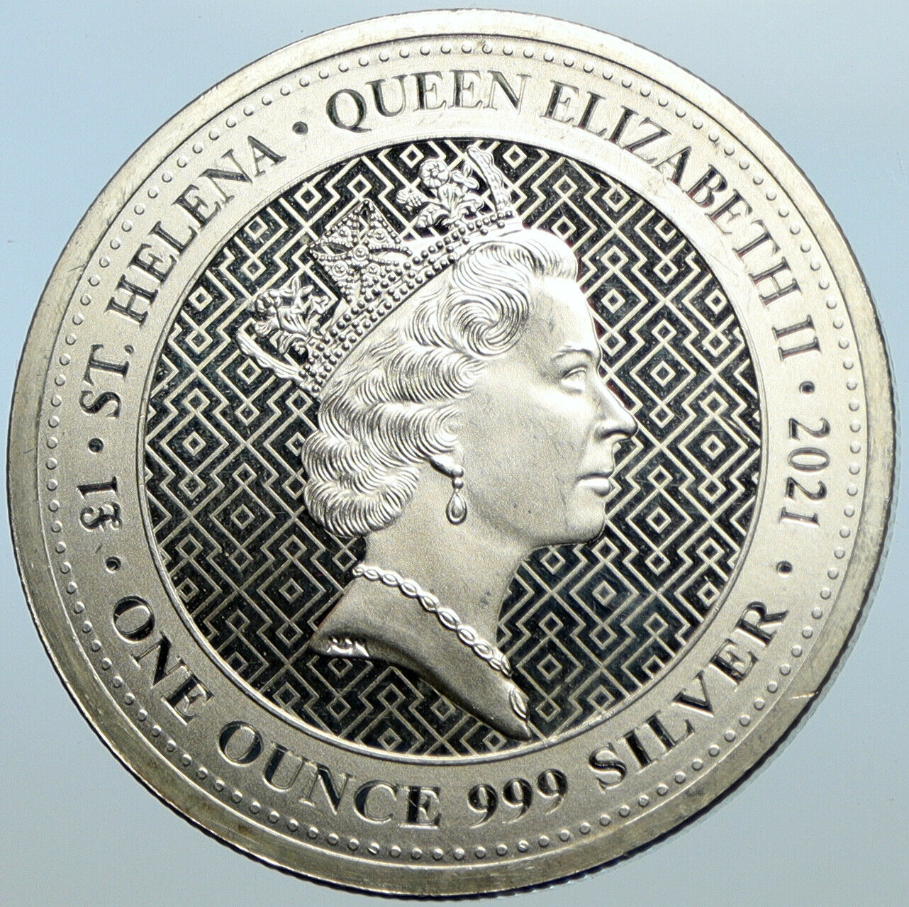 2021 SAINT HELENA United Kingdom ELIZABETH II Silver Pound Coin VICTORY i100727