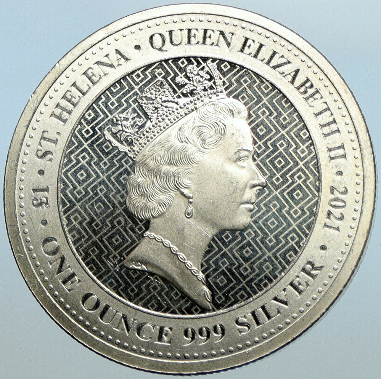 2021 SAINT HELENA United Kingdom ELIZABETH II Silver Pound Coin VICTORY i100704