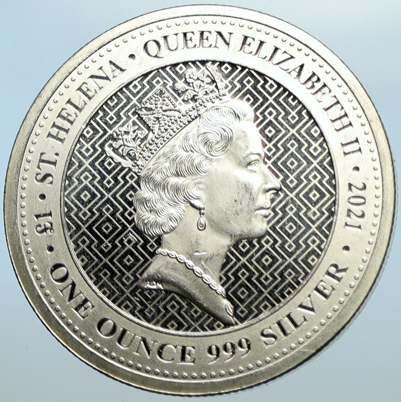 2021 SAINT HELENA United Kingdom ELIZABETH II Silver Pound Coin VICTORY i100732