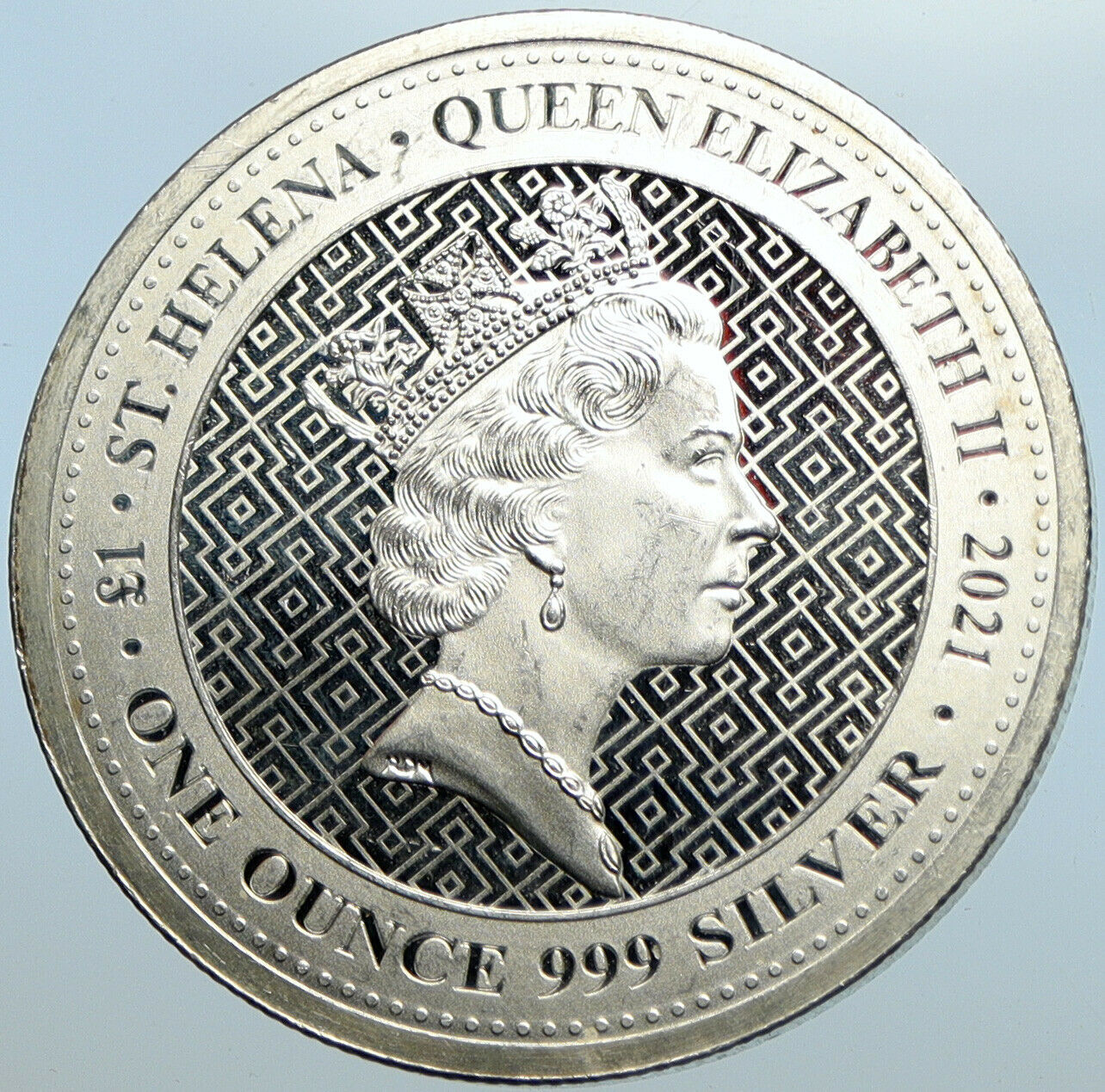 2021 SAINT HELENA United Kingdom ELIZABETH II Silver Pound Coin VICTORY i100705