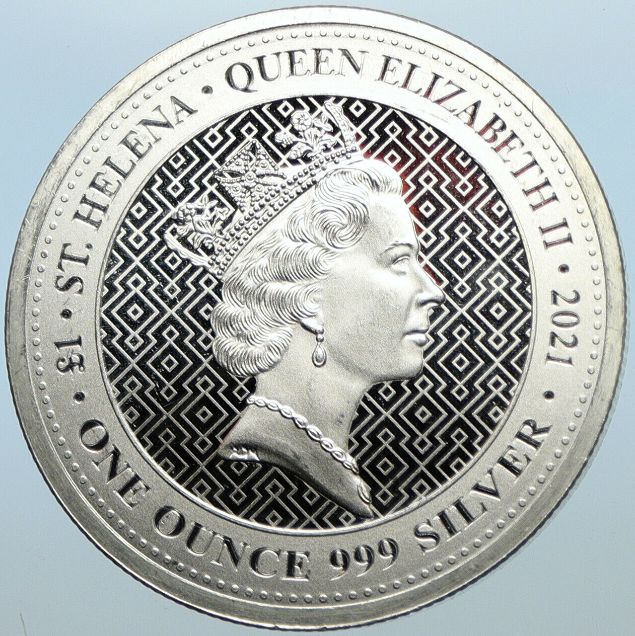 2021 SAINT HELENA United Kingdom ELIZABETH II Silver Pound Coin VICTORY i100689