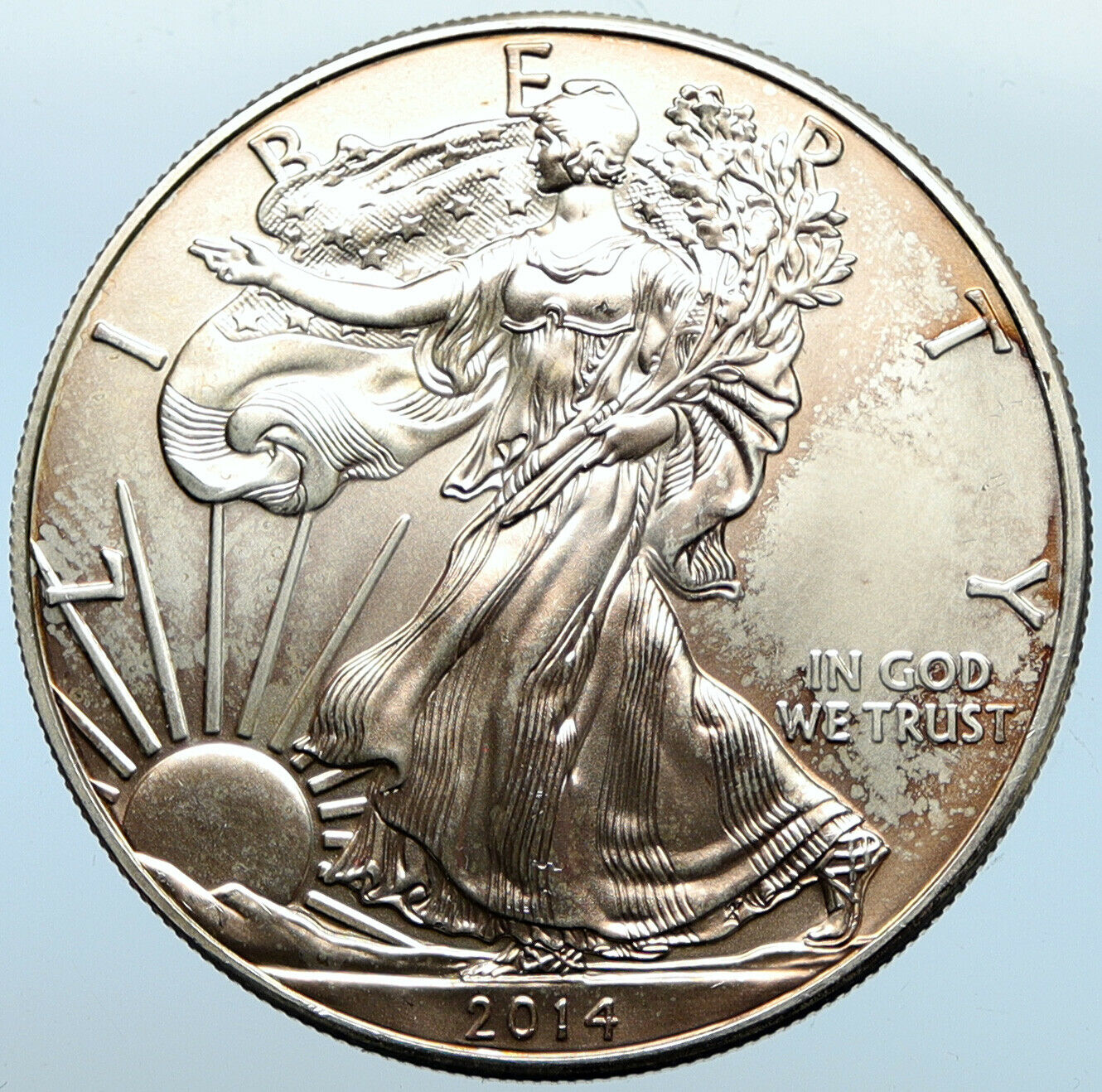 2014 UNITED STATES US Walking Liberty BALD EAGLE Silver Ounce Medal Coin i100684