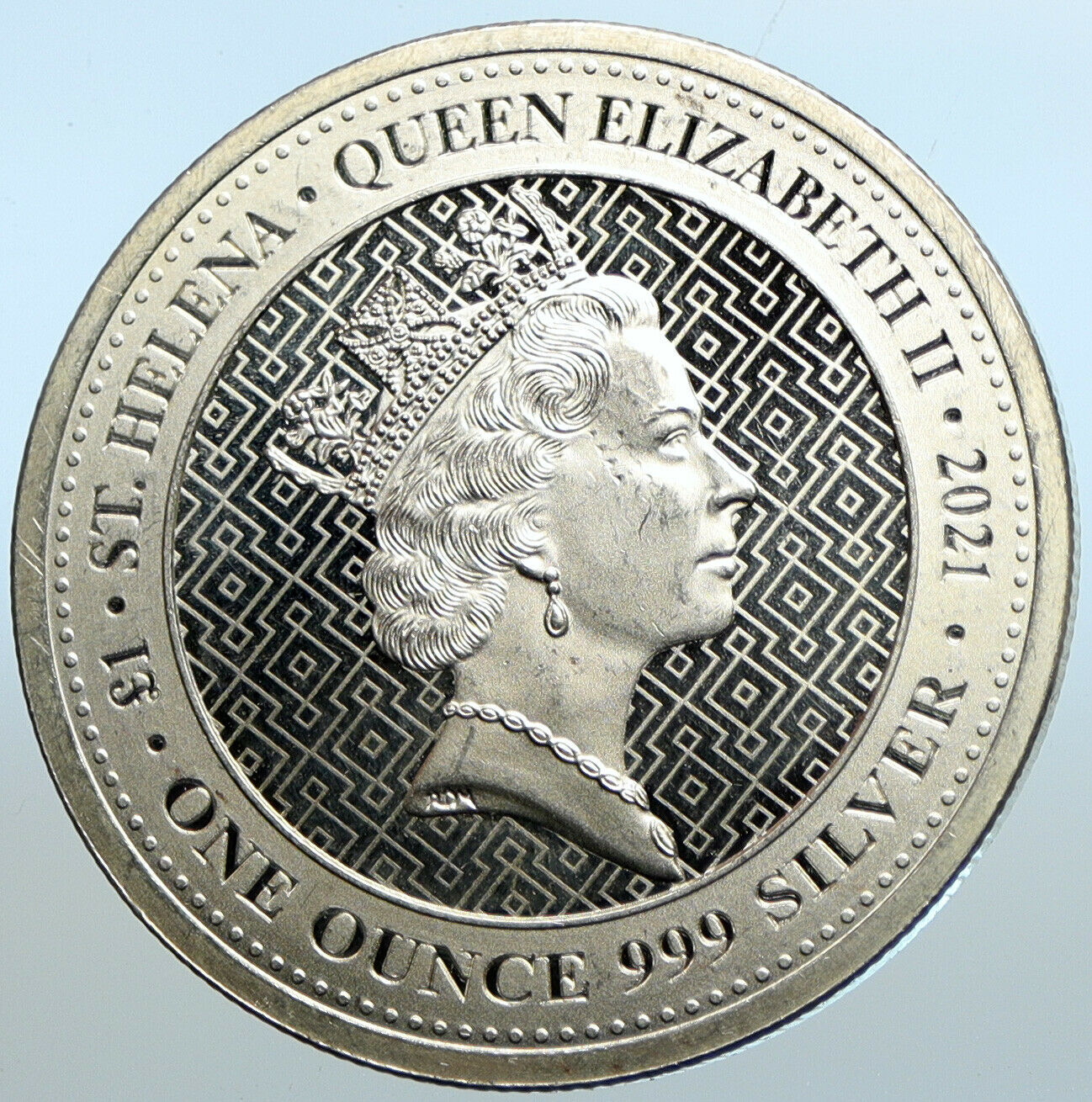 2021 SAINT HELENA United Kingdom ELIZABETH II Silver Pound Coin VICTORY i100675