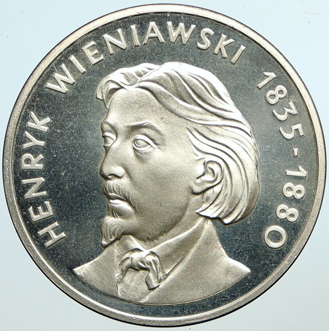 1979 POLAND Proof Silver Coin with POLISH Violinist Henryk Wieniawski i101364