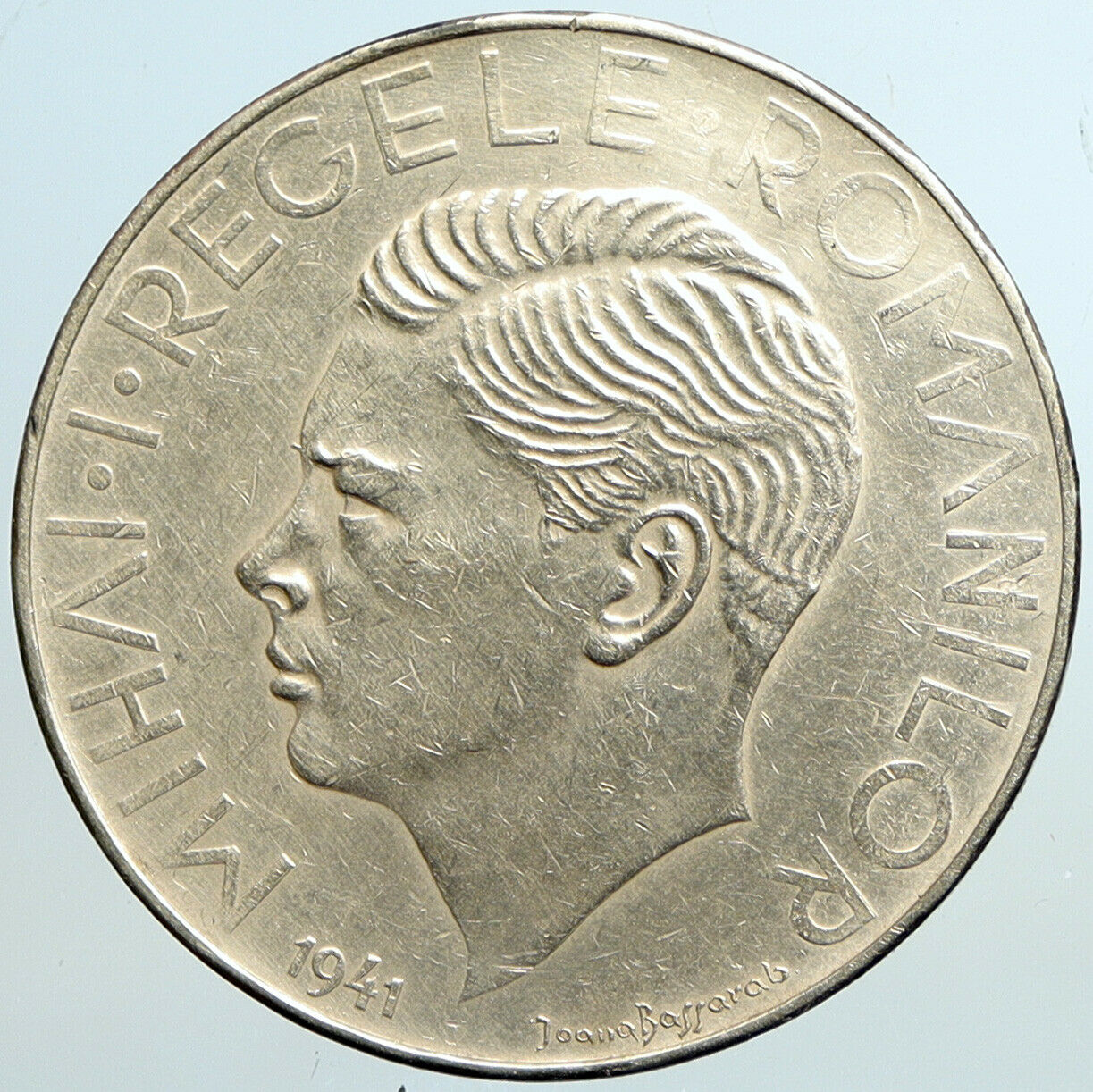 1941 ROMANIA Michael I Antique VINTAGE OLD Silver 500 LEI Romanian Coin i101320