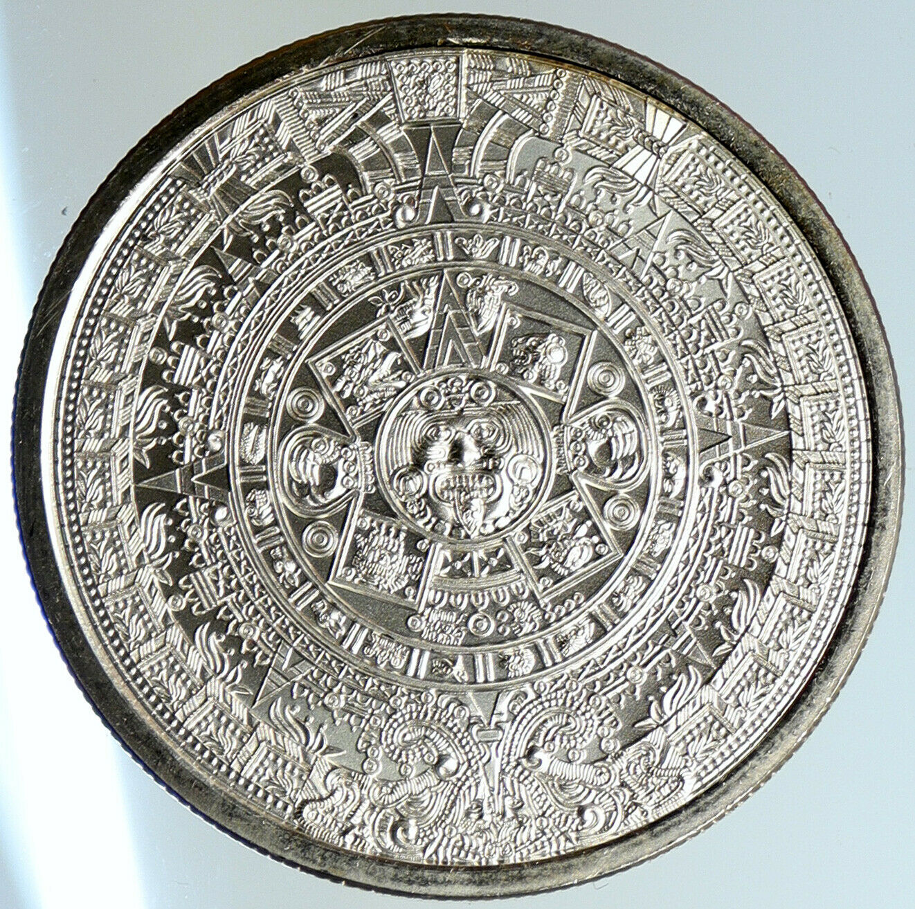 2018 United States US Aztec Chieftain CUAUHTEMOC & CALENDAR Silver Medal i101330