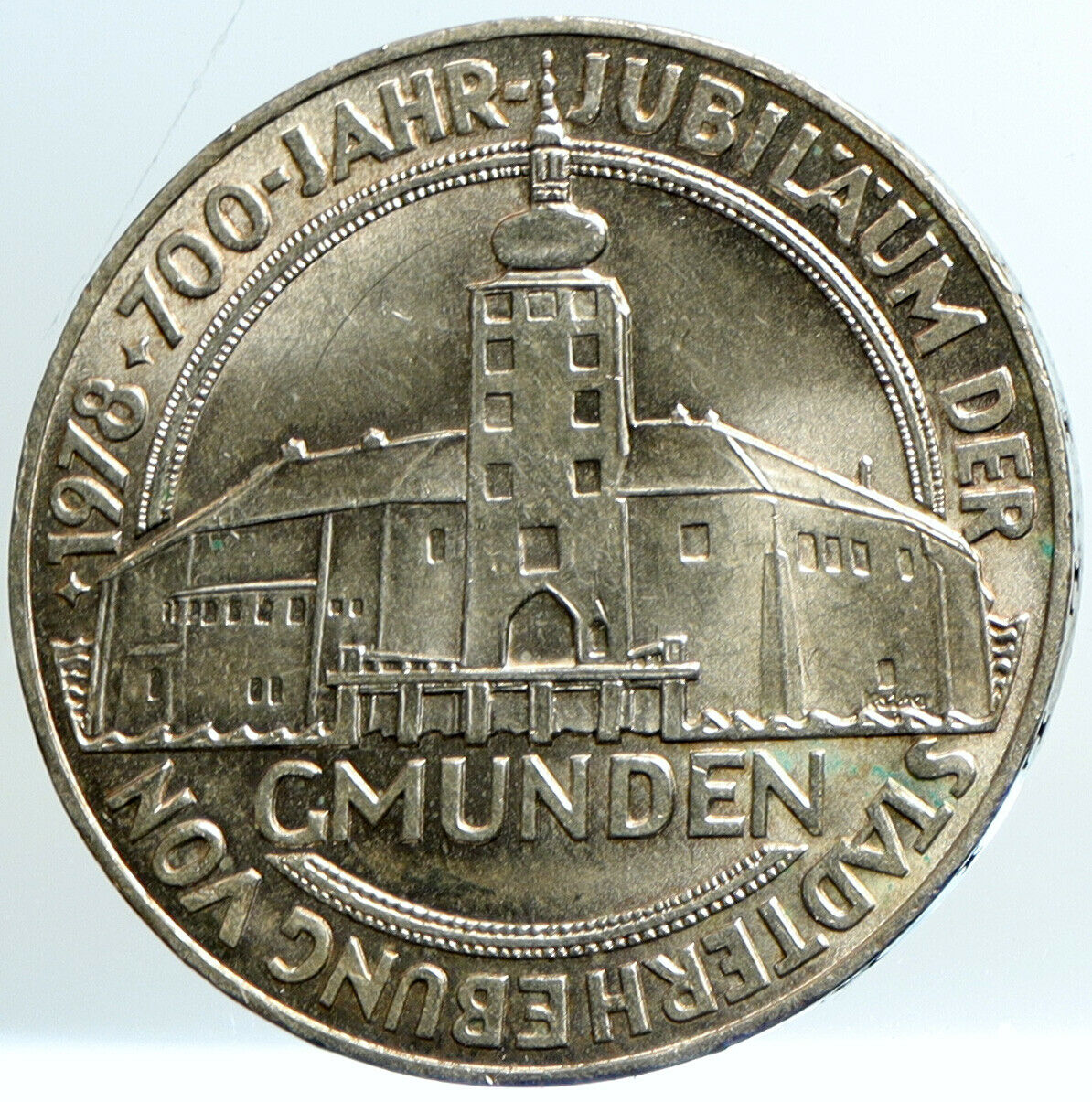 1978 AUSTRIA Gmunden Town VILLAGE VINTAGE Proof Silver 100 Shilling Coin i101457