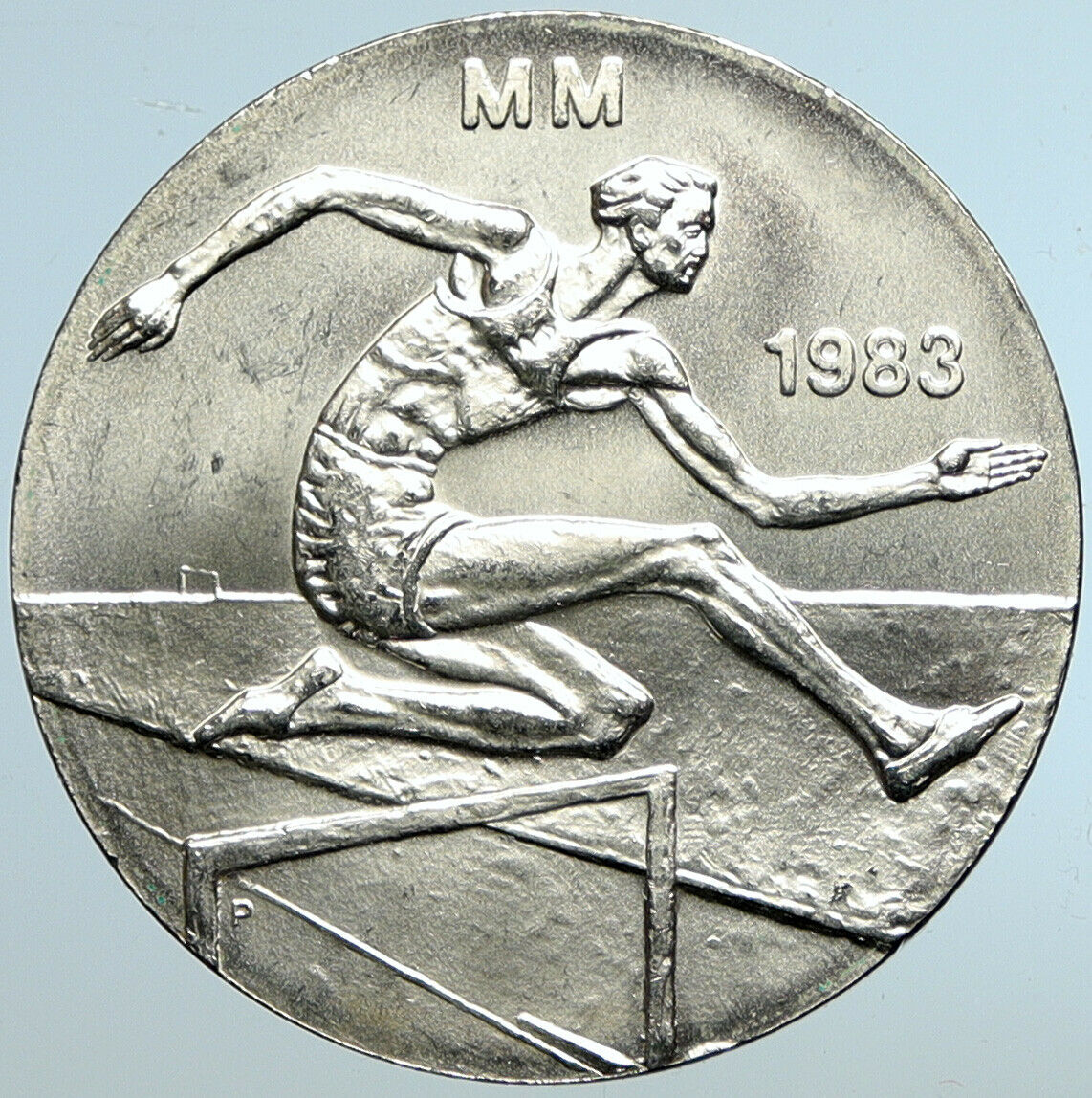 1983 FINLAND World Athletics Championship VINTAGE Silver 50 Markkaa Coin i101496