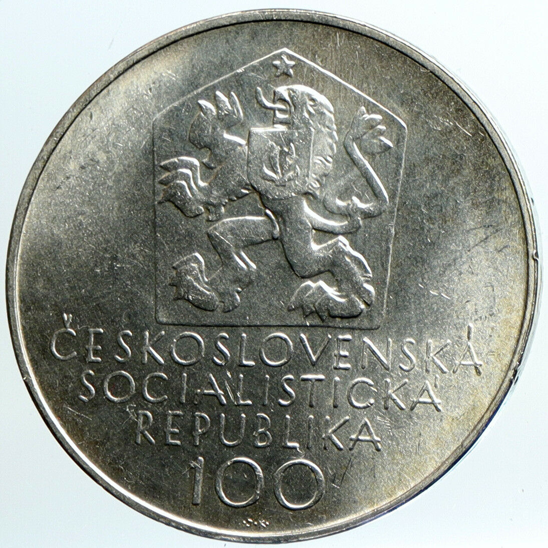 1971 CZECH REPUBLIC Czechoslovakia ARTIST Josef Manes OLD 100 Korun Coin i101474