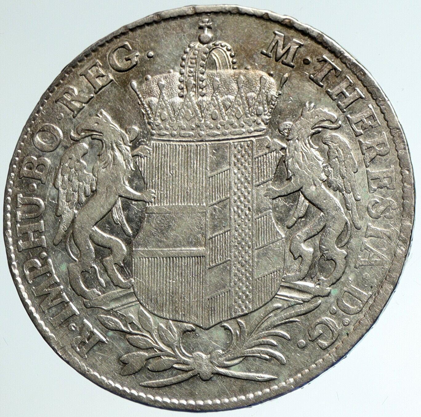 1766 AUSTRIAN STATES Burgau Queen Maria Theresa OLD Silver Thaler Coin i101847