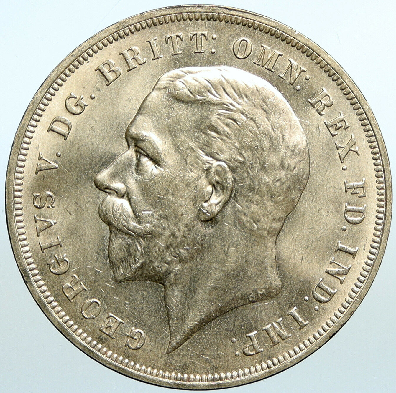 1935 Great Britain UK King GEORGE V on Horseback OLD Silver Crown Coin i101096