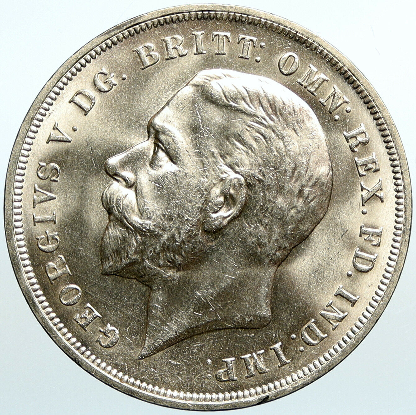 1935 Great Britain UK King GEORGE V on Horseback OLD Silver Crown Coin i101107