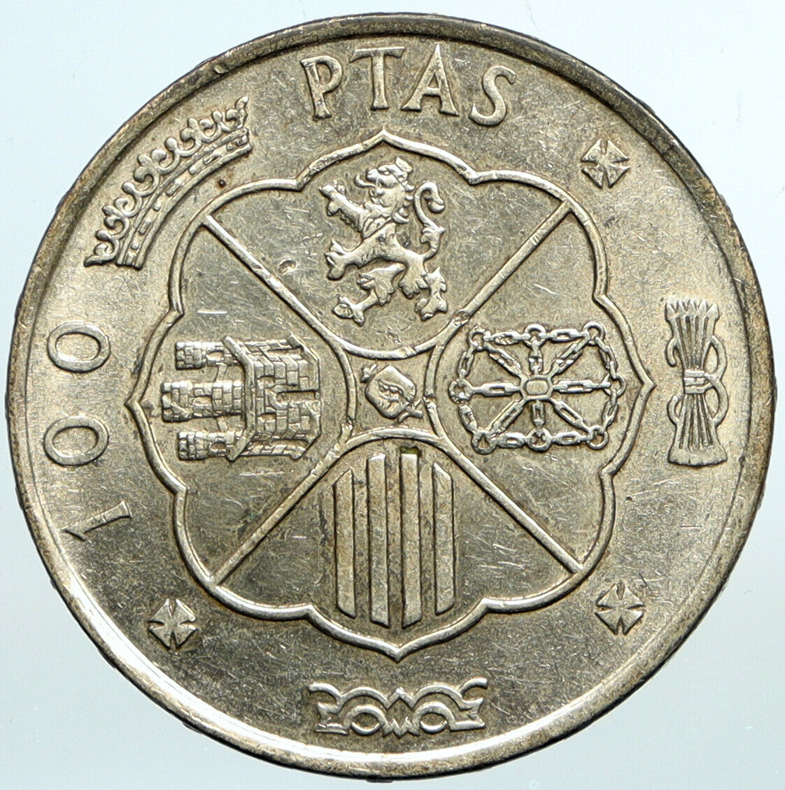 1966 SPAIN Large Franco Caudillo VINTAGE Silver 100 Pesetas Spanish Coin i101560