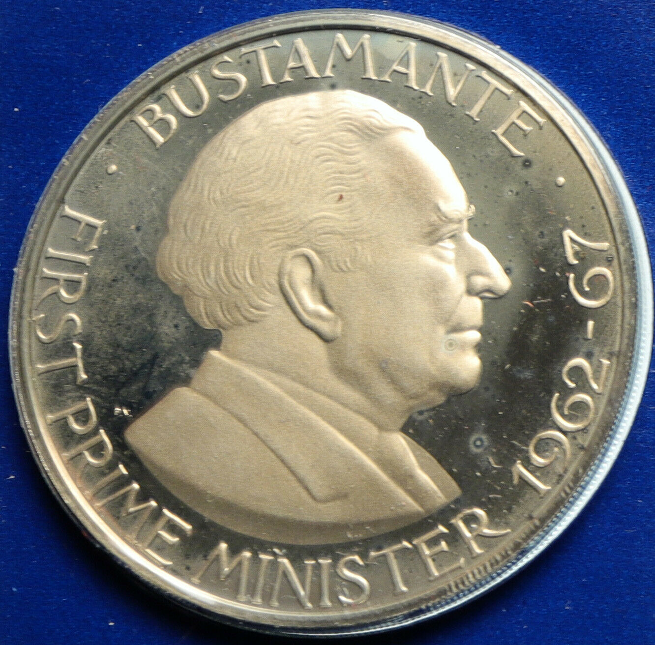 1976 JAMAICA First Prime Minister BUSTAMANTE Vintage Proof Dollar Coin i103097