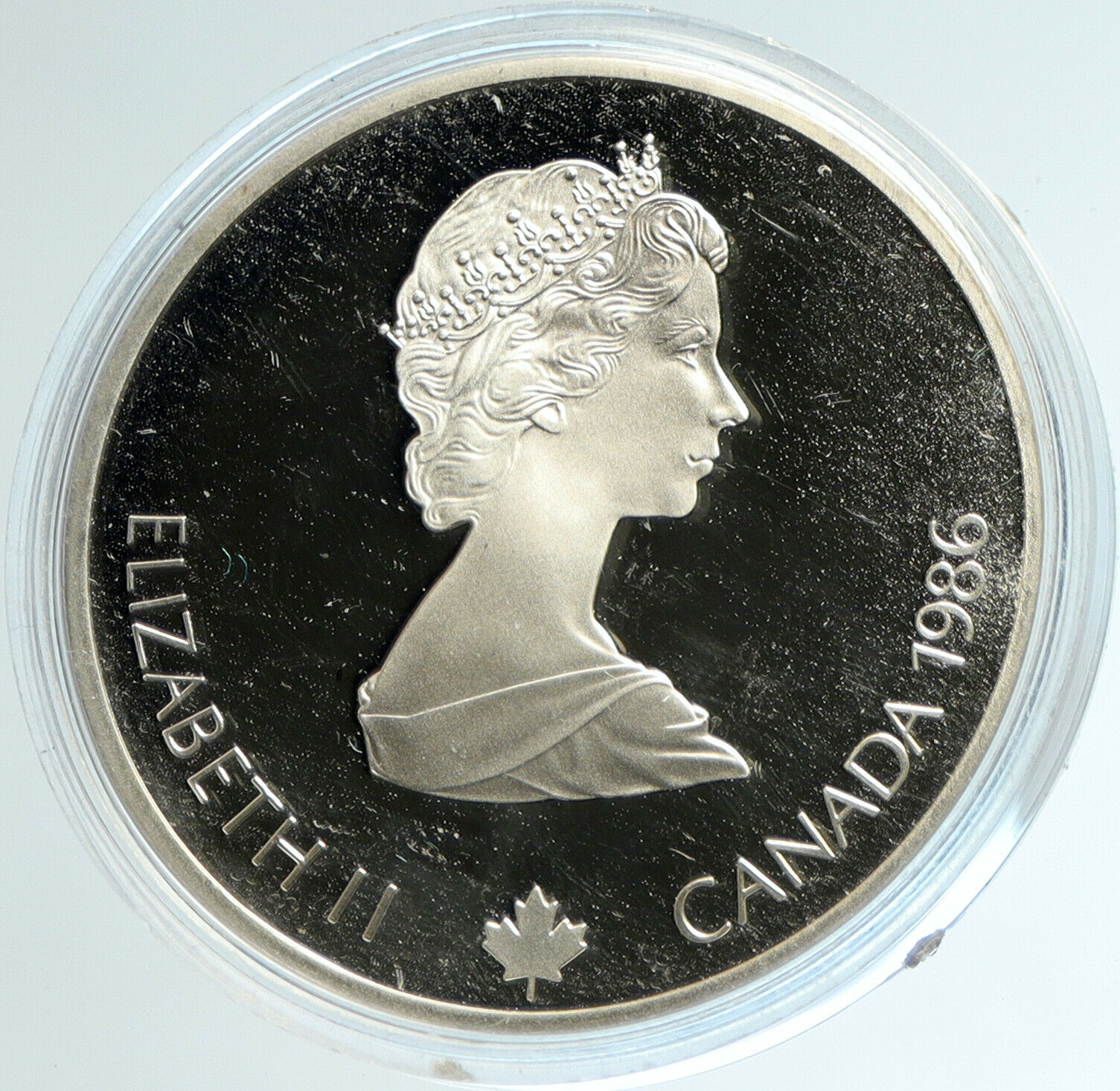 1986 CANADA Old 1988 CALGARY OLYMPICS BIATHLON Proof Silver $20 Coin i103093