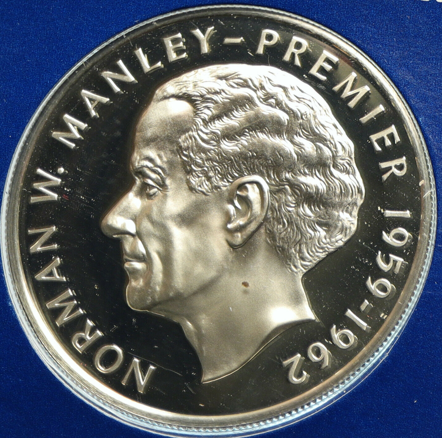 1976 JAMAICA HUGE Premier Norman W Manley OLD Proof Silver 5 Dollar Coin i103102