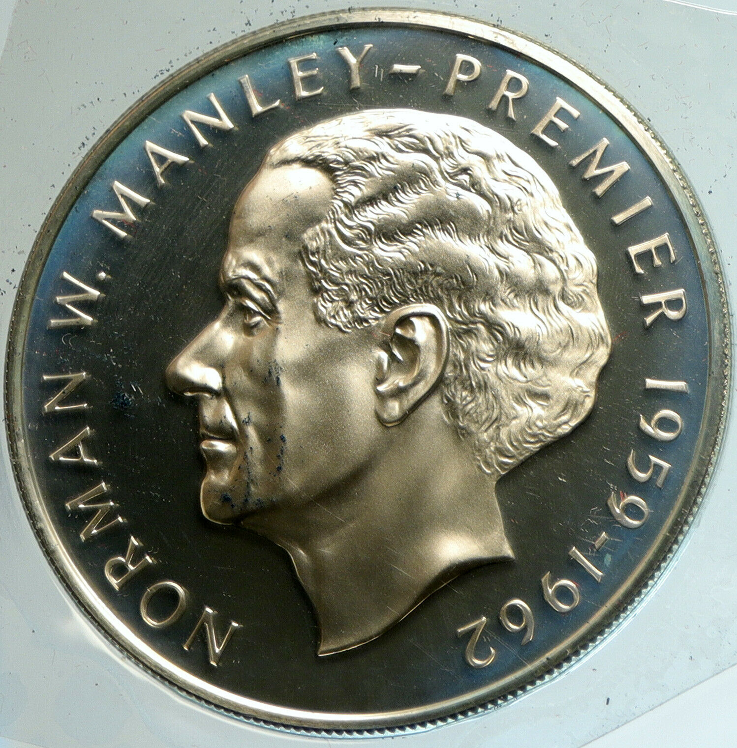 1973 JAMAICA Proof Premier Norman W. Manley Proof Silver 5 Dollars Coin i103117