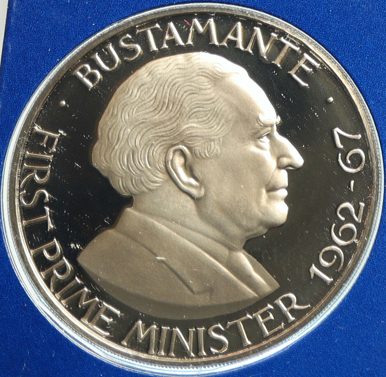 1976 JAMAICA First Prime Minister BUSTAMANTE Vintage Proof Dollar Coin i103144