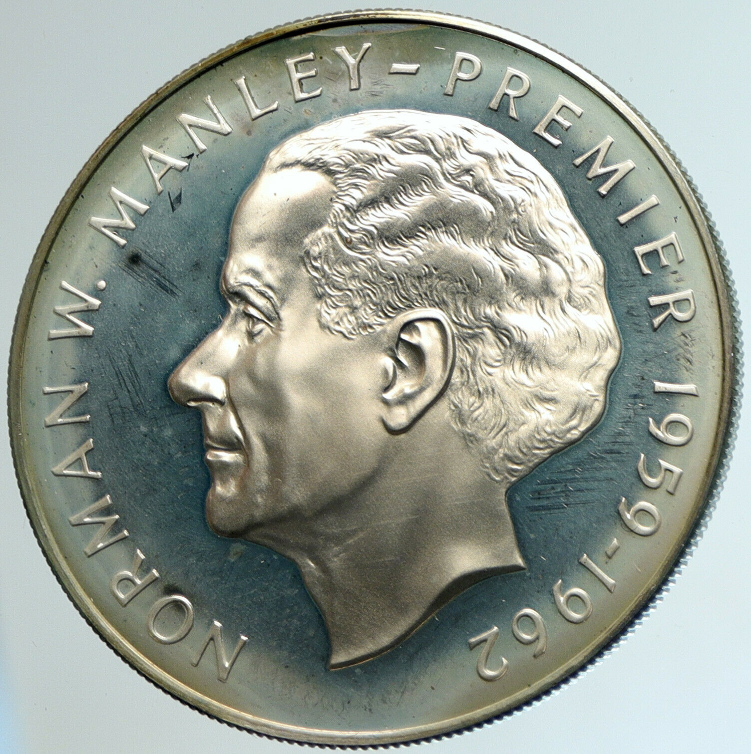 1973 JAMAICA Proof Premier Norman W. Manley Proof Silver 5 Dollars Coin i103154