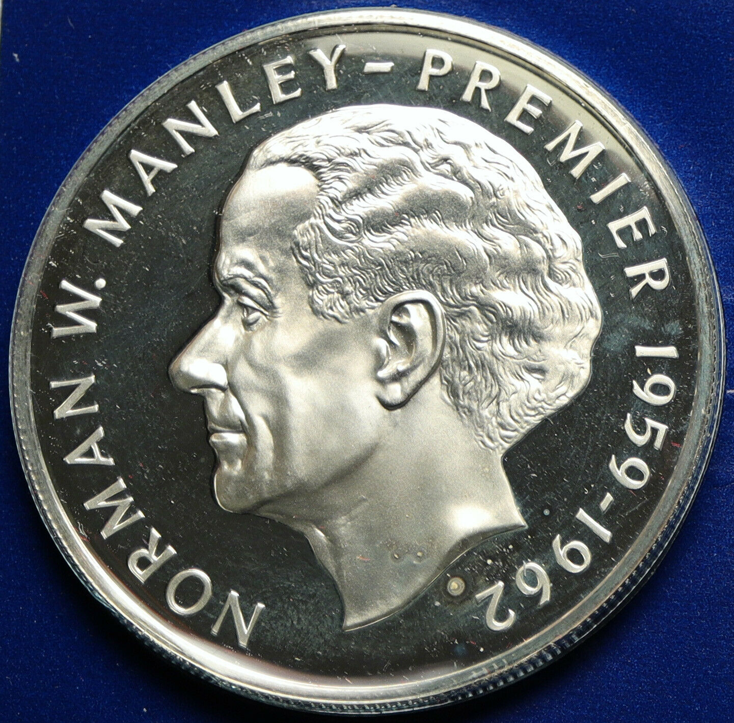 1977 JAMAICA Premier Norman W Manley OLD Vintage Proof Silver $5 Coin i103158