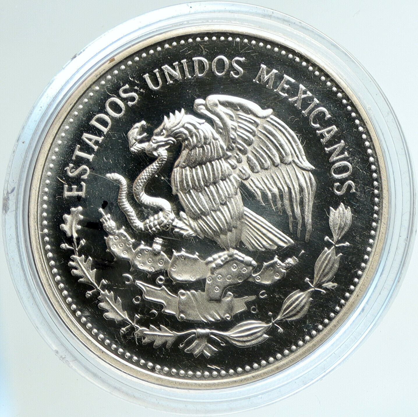 1985 MEXICO FIFA World Cup 1986 Football Soccer Proof Silver 100 Coin i103043