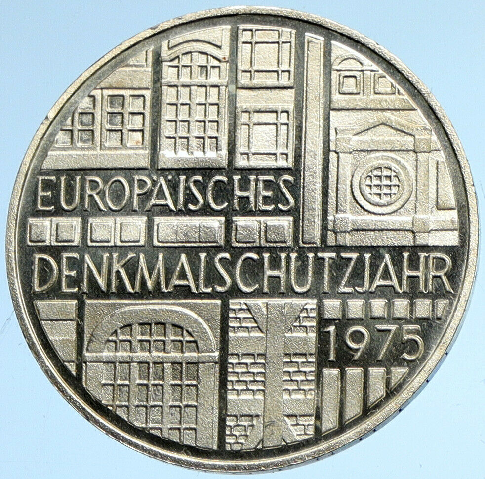 1975F Germany European Historic Monuments Proof Silver 5 Mrk German Coin i102889