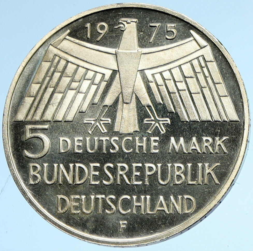 1975F Germany European Historic Monuments Proof Silver 5 Mrk German Coin i102889