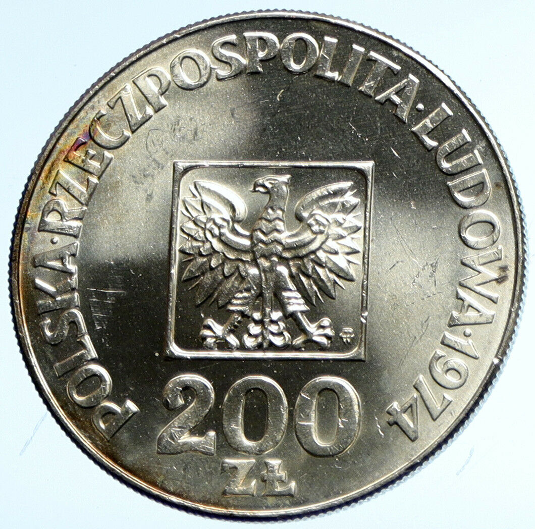 1974 Poland ANNIVERSARY Polish Peoples Republic Proof Silver 200 Z Coin i102879