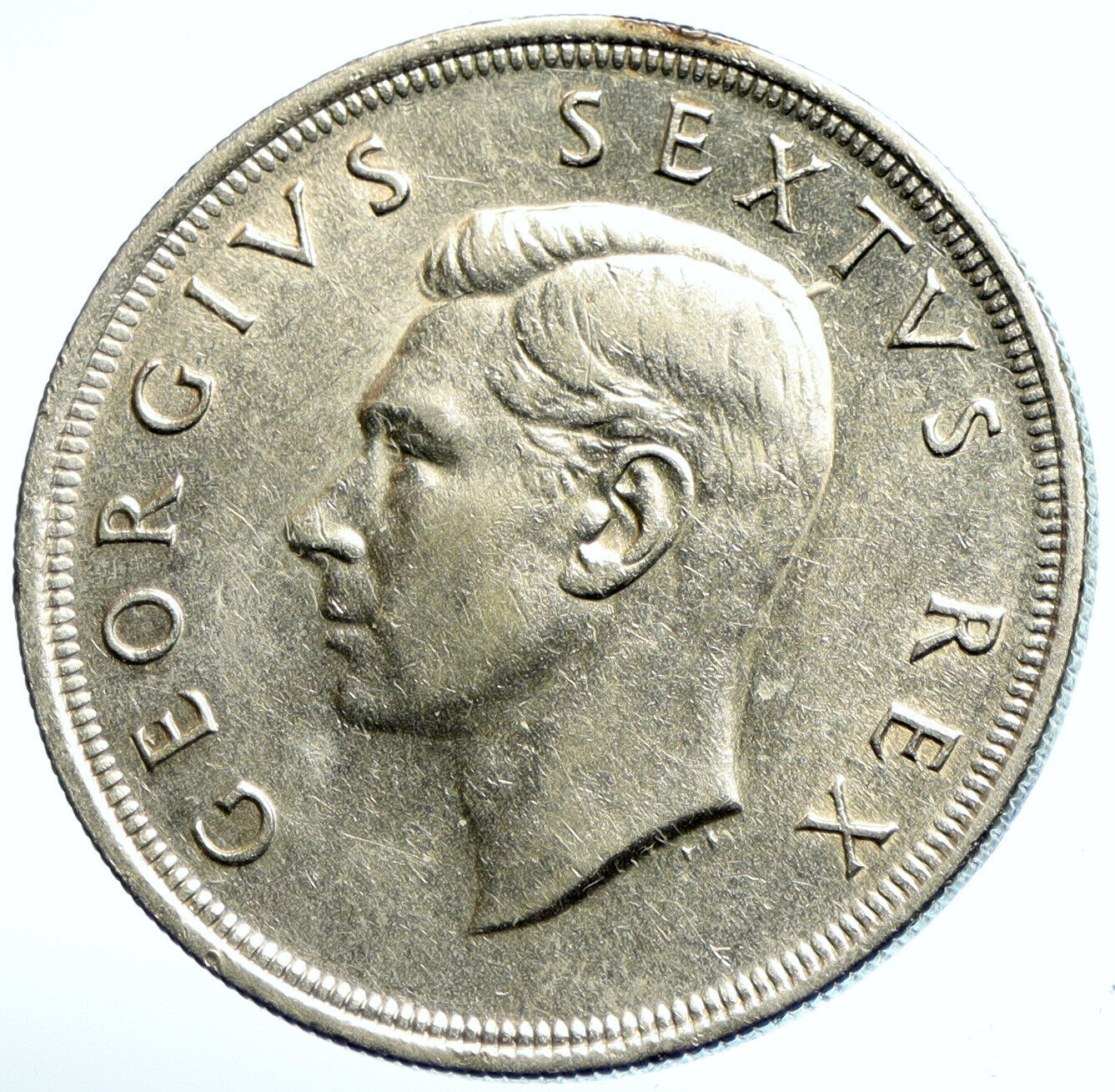 1952 SOUTH AFRICA George VI 300th Cape Town SHIP Silver 5 Shillings Coin i102923