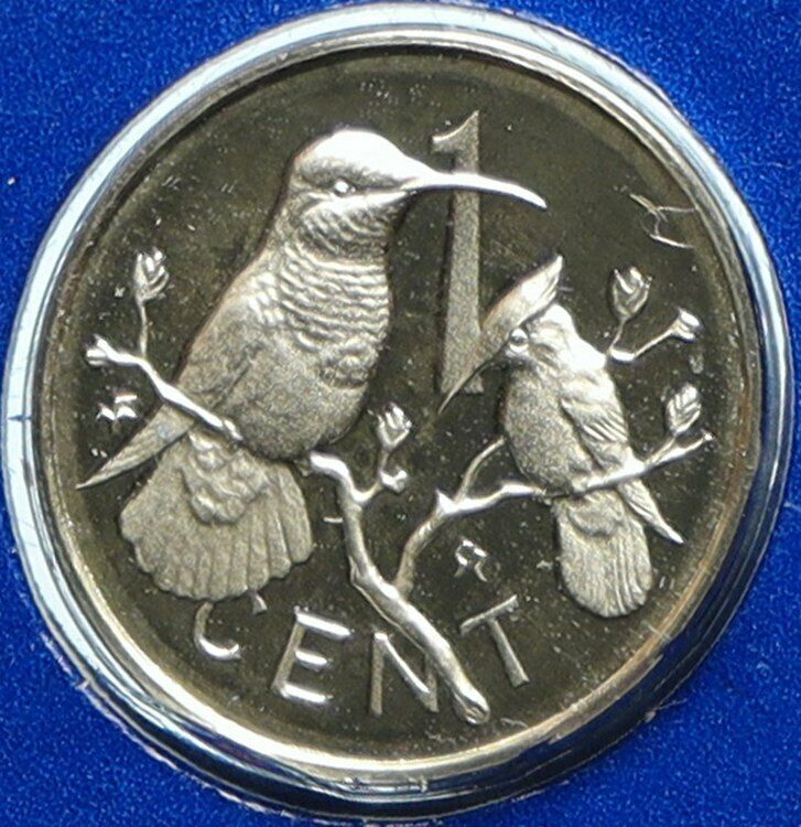 1978 British Virgin Islands UK Elizabeth II BIRDS Proof Silver 1 Ct Coin i104137