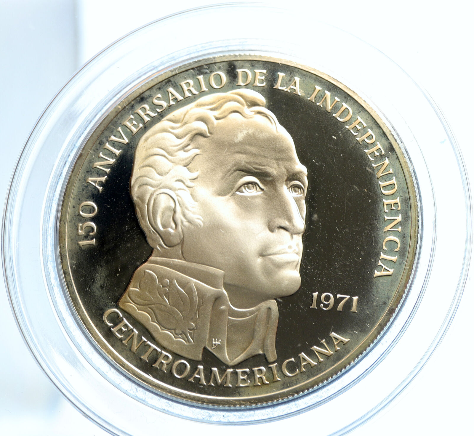 1971 PANAMA 150 Yrs SIMON BOLIVAR 3.85oz Proof Silver 20 Balboas Medal i103576