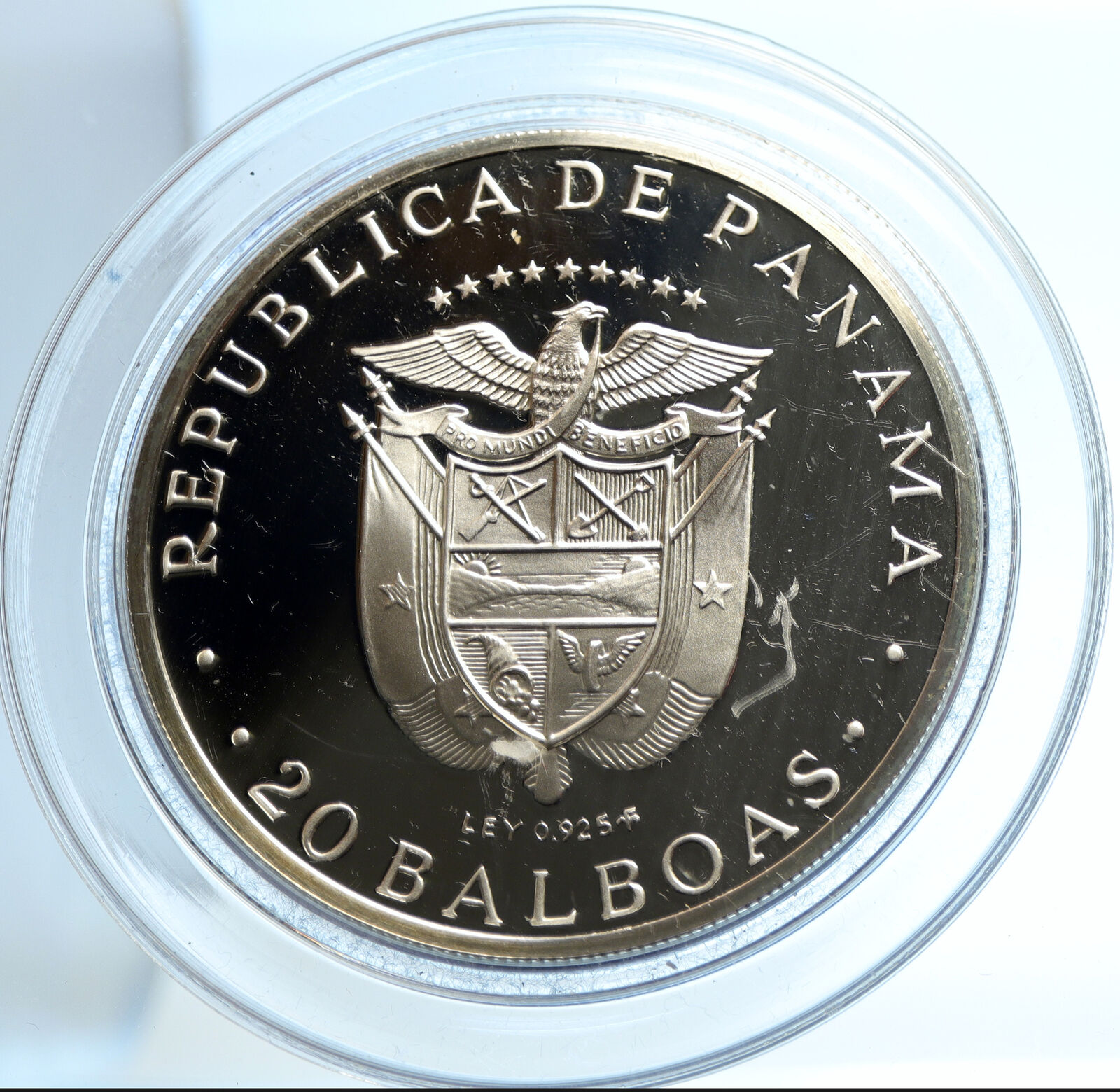 1971 PANAMA 150 Yrs SIMON BOLIVAR 3.85oz Proof Silver 20 Balboas Medal i103576