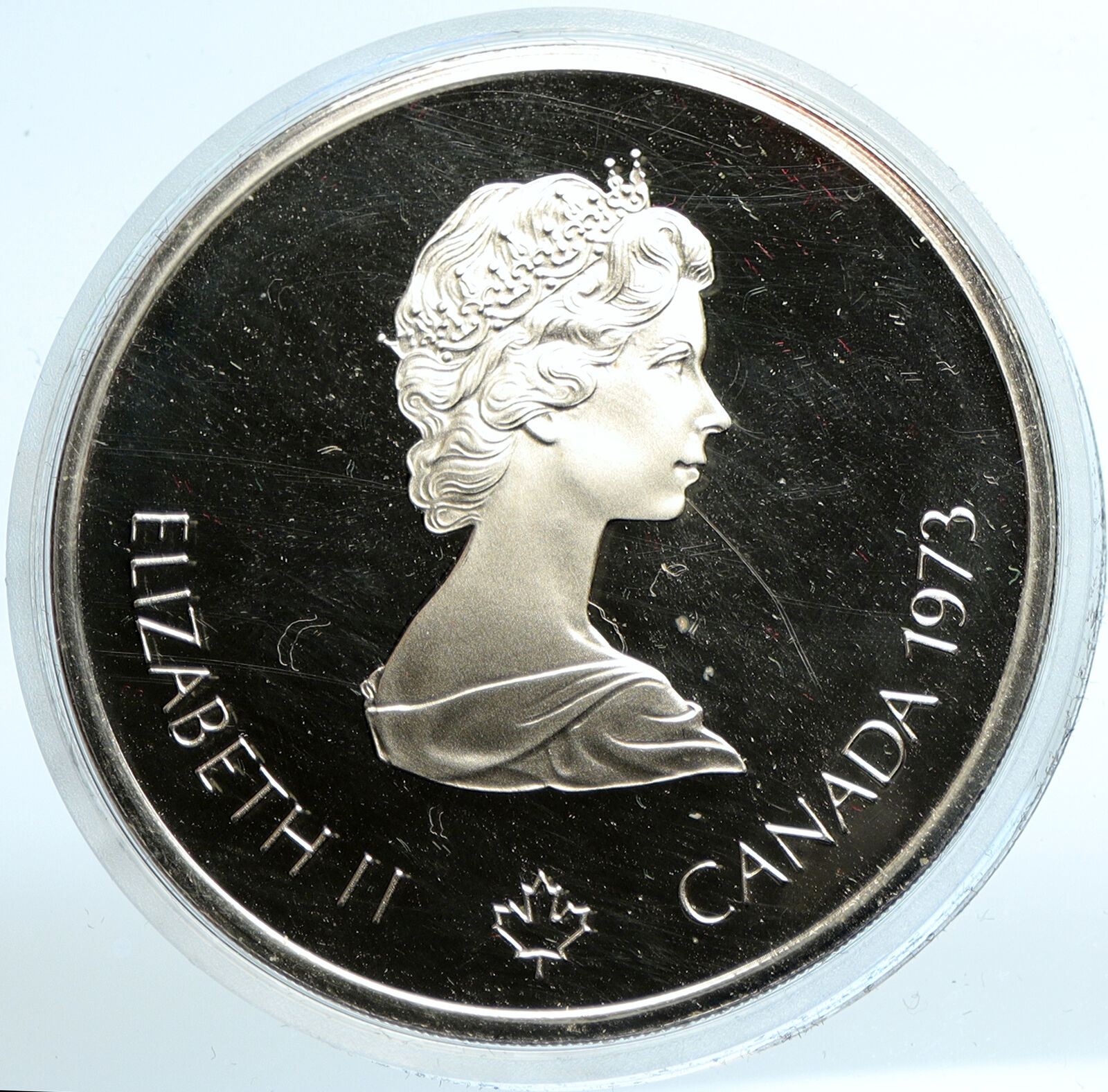 1973 CANADA Elizabeth II Olympics Montreal City PROOF Silver $10 Coin i103531